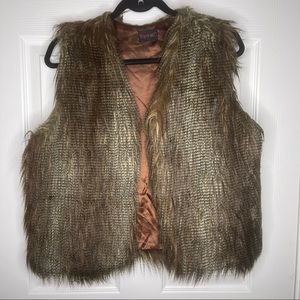 Brown Furry Vest